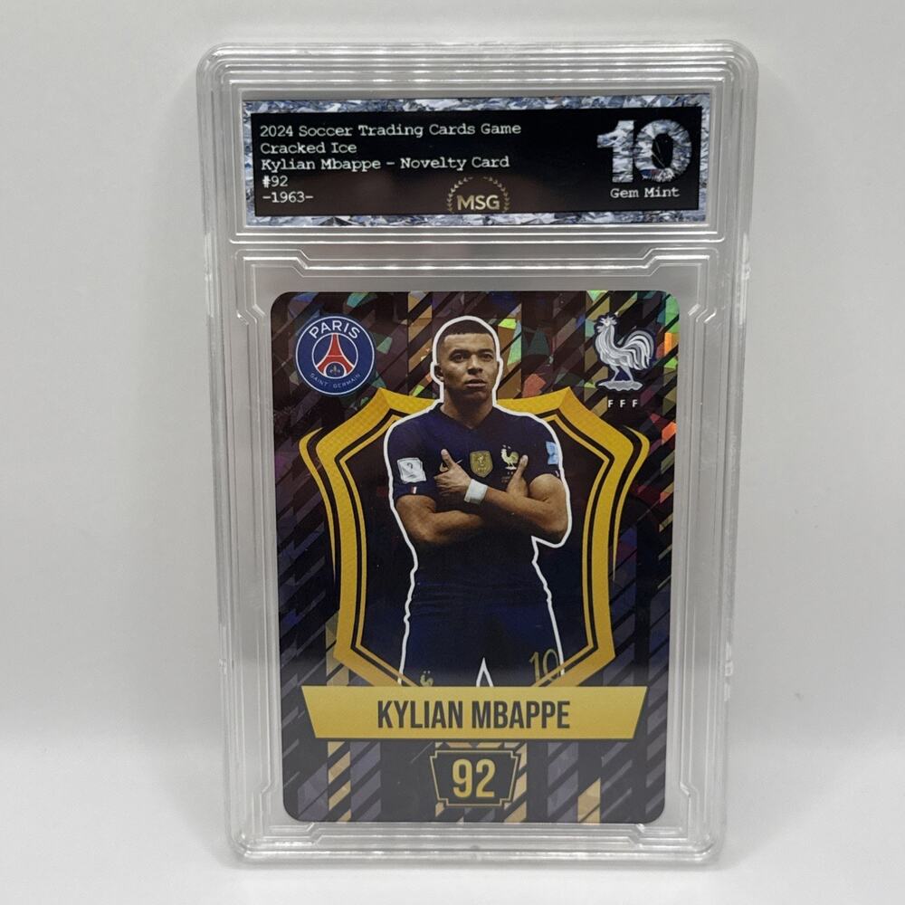 Kylian Mbappe - Holo Foil Soccer Card 2024 - Graded 10 - Paris Saint Germain PSG